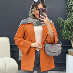 مانتو برش هلالی دو جیب نما کد 5127