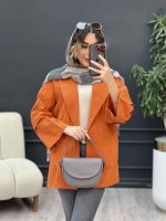 مانتو برش هلالی دو جیب نما کد 5127 - تصویر 19