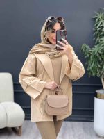 مانتو برش هلالی دو جیب نما کد 5127 - تصویر 8
