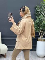 مانتو برش هلالی دو جیب نما کد 5127 - تصویر 12