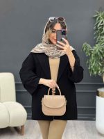 مانتو برش هلالی دو جیب نما کد 5127 - تصویر 14