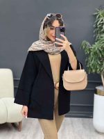 مانتو برش هلالی دو جیب نما کد 5127 - تصویر 7