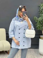 مانتو لینن ده دکمه کد 5173 - تصویر 10