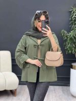 مانتو جلو بند جیب نما کد 5172 - تصویر 7