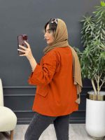 مانتو جلو بند جیب نما کد 5172 - تصویر 5