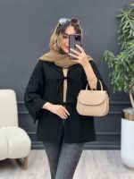 مانتو جلو بند جیب نما کد 5172 - تصویر 4