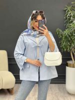 مانتو جلو بند جیب نما کد 5172