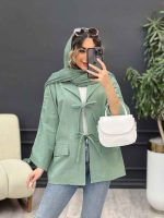 مانتو جلو بند جیب نما کد 5172 - تصویر 3