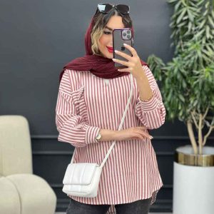 مانتو راه راه تک جیب آیرا کد 5170