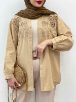 مانتو جلو گلدوزی نرگس کد 5194 - تصویر 7