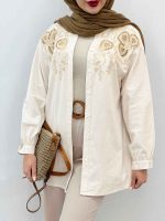 مانتو جلو گلدوزی نرگس کد 5194 - تصویر 21