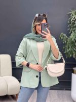 مانتو آستین پاگن دو جیب نما کد 5104 - تصویر 30