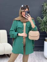 مانتو بغل سه دکمه آیلار کد 5187 - تصویر 4