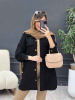 مانتو بغل سه دکمه آیلار کد 5187 - تصویر 8