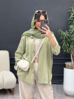 مانتو پایین هلال آفرینا کد 5189 - تصویر 5
