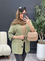 مانتو آستین پاگن نسترن کد 5203 - تصویر 11