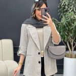 مانتو آستین پاگن نسترن کد 5203