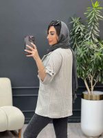 مانتو آستین پاگن نسترن کد 5203 - تصویر 12