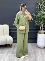 ست مانتو و شلوار تک جیب آستین پاگن کد 5174 - تصویر 19