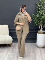 ست مانتو و شلوار تک جیب آستین پاگن کد 5174 - تصویر 26