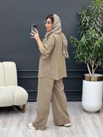 ست مانتو و شلوار تک جیب آستین پاگن کد 5174 - تصویر 12