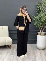 ست مانتو و شلوار تک جیب آستین پاگن کد 5174 - تصویر 4
