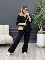 ست مانتو و شلوار تک جیب آستین پاگن کد 5174 - تصویر 10