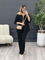 ست مانتو و شلوار تک جیب آستین پاگن کد 5174 - تصویر 8