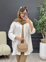 مانتو پایین هلال نگین کد 5191 - تصویر 12