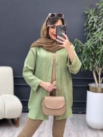 مانتو پایین هلال نگین کد 5191 - تصویر 18