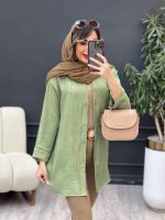 مانتو پایین هلال نگین کد 5191 - تصویر 4