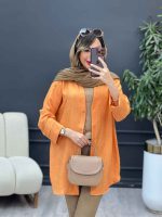 مانتو پایین هلال نگین کد 5191 - تصویر 3