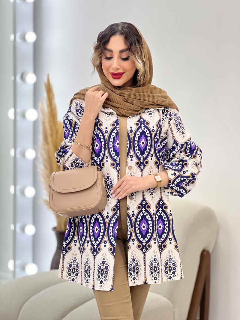 مانتو طرح سنتی پارمین کد 5186