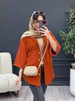 مانتو ترکیبی دو جیب برش دار کد 5188 - تصویر 18