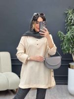 مانتو راه راه جلو بسته بغل سه دکمه کد 5128 - تصویر 8