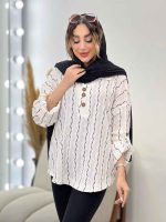 شومیز سه دکمه مایسا کد 5162 - تصویر 13