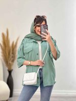 مانتو سرشانه پاگن دو جیب کد 5207 - تصویر 3