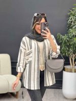 مانتو راه راه نیوشا کد 5181 - تصویر 13