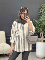 مانتو راه راه نیوشا کد 5181 - تصویر 8