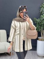 مانتو راه راه نیوشا کد 5181 - تصویر 14