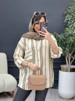مانتو راه راه نیوشا کد 5181 - تصویر 10