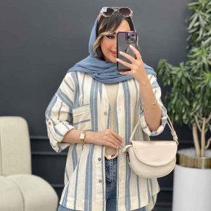 مانتو راه راه نیوشا کد 5181