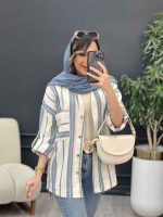 مانتو راه راه نیوشا کد 5181 - تصویر 9