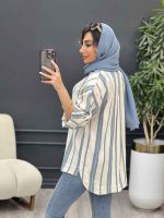 مانتو راه راه نیوشا کد 5181 - تصویر 12