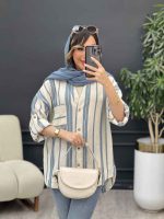 مانتو راه راه نیوشا کد 5181 - تصویر 15