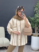 مانتو راه راه نیوشا کد 5181 - تصویر 11