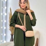 مانتو دو جیب پاکتی پیله دار کد 5137