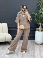 ست مانتو  وشلوار جلو بسته دلوان کد 5209 - تصویر 8