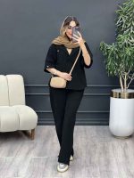 ست مانتو  وشلوار جلو بسته دلوان کد 5209 - تصویر 5