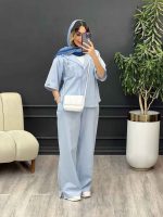 ست مانتو  وشلوار جلو بسته دلوان کد 5209 - تصویر 20